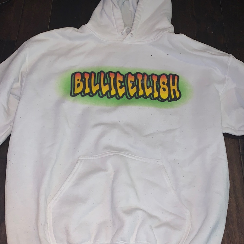 White Billie Eilish  hoodie